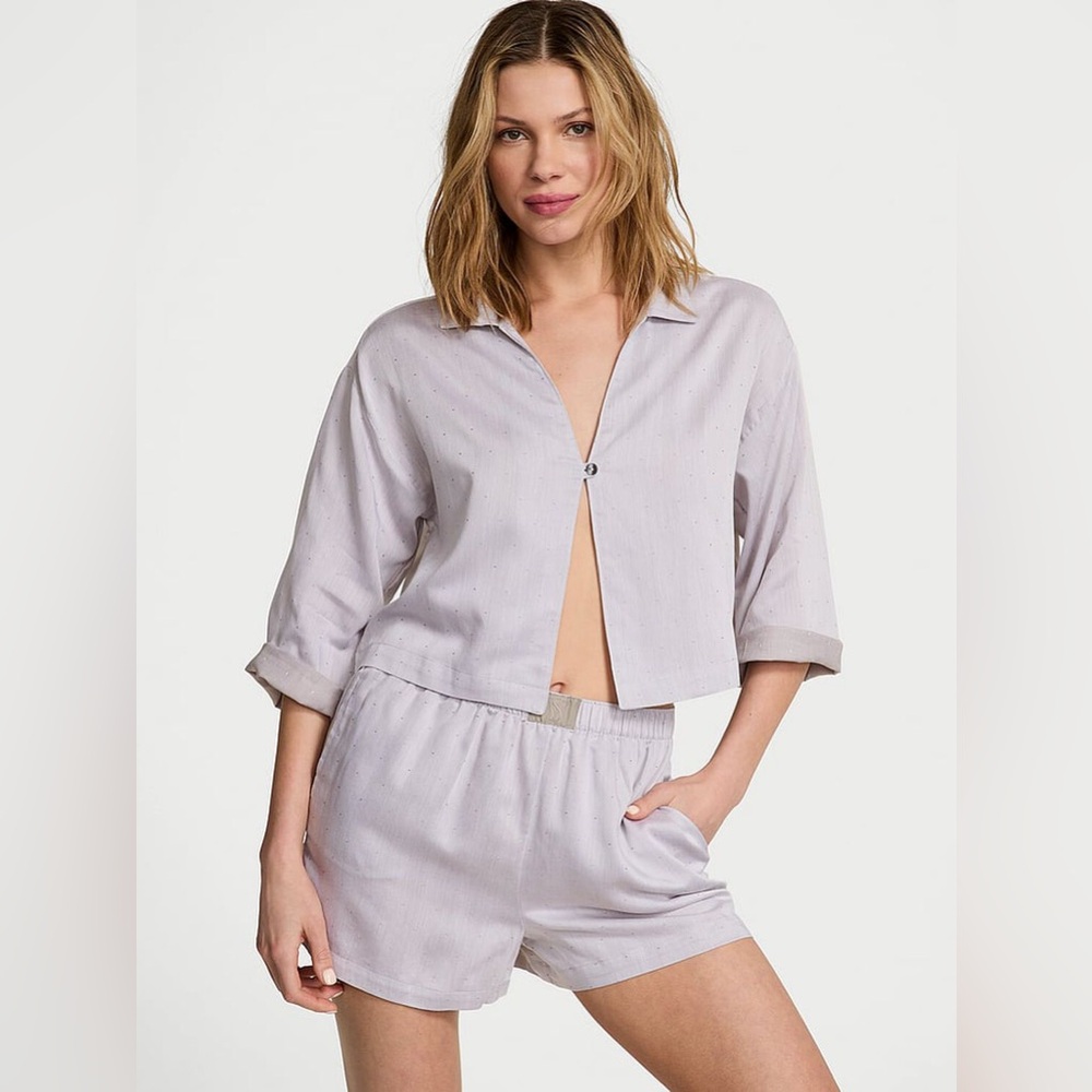 Victoria's Secret Light Gray Pajama Set
